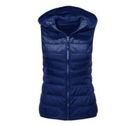 FJKVAVF Unisex Casual Solid Vest Zipper Pocket Loose Sleeveless Jacket Hooded Coat Quilted Vest plus Size Womens Petite Long Gilet Womens Thermal Vests Sleeveless Cardigans For Women