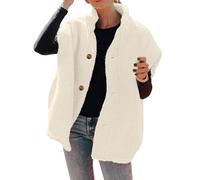 FJKVAVF Women's Winter Solid Color Warm Fleece Loose Casual Sleeveless Vest Jacket Thermal Vest Women Ultra Light Gilet Ladies Plus Size Gilet For Women 22-24 Black Bodywarmer Women