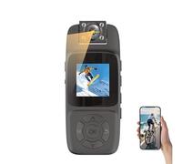 FJLKGDSP 4K Wearable Camera Video Recording 180° Rotatable Lens Camcorder Night Vision with Magnetic Back Clip for Law(4K WiFi Camera 8G)