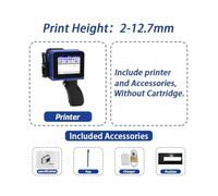 FJLKGDSP DC12 Portable Mini Split Printer 12.7mm Handheld Inkjet Non-encrypted QR Barcode Image Logo Date Coding Machine(Without ink)