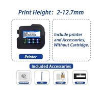 FJLKGDSP DC98 12.7mm Portable Mini Printer 2.8inch Touchscreen Handheld Inkjet QR Barcode Logo Date Image Coding Machine(Without ink)