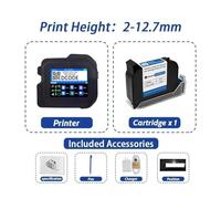 FJLKGDSP DC98 12.7mm Portable Mini Printer 2.8inch Touchscreen Handheld Inkjet QR Barcode Logo Date Image Coding Machine(With 1 ink)