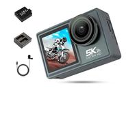 FJLKGDSP NEW Action Camera 5K 4K 60FPS WiFi Anti-shake Dual Screen 170° Wide Angle 30m Waterproof Sport with Remote Control(AT-M40R -C)