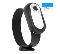 FJLKGDSP Pet Action Camera Small Collar 0.96in Screen Lightweight Full HD Rechargeable with Video Records for Cat for Outdoor(White With 32G Card)