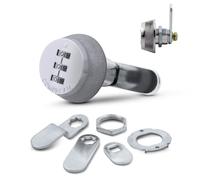 FJM 7850-S 7850R-S Combination Cam Lock, 5/8" Chrome Finish, Chome