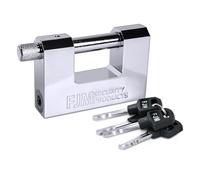 FJM SPSA80-KA D-Style High Security Padlock, Home Improvement Anti Theft Trailer Lock, Bike Lock, & Door Lock. Also for Outdoor Storage Shed, Includes Master Lock Set, Keyed Different, 3 1/8" (80mm)