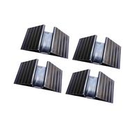 FJMQHU 4 Pieces Pet Fence Feet Triangular Barrier Support Fixing Accessory Reinforced in PP Suitable for Corridor Bedroom Entrance Ap, black