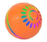 FJMQHU Automatic Interactive Dog Toy Ball, Electric Movement Ball with Light, Interactive Toy, Made of PP with USB Charging, Orange