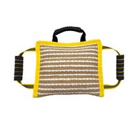 FJMQHU Dog Bite Cushion, Dog with Sturdy Handle, Portable, Tear-resistant Design, Ideal As A Tug Toy for Dogs That Like to Bite, yellow