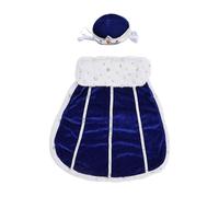 FJMQHU Dog Halloween Costume Soft Polyester Fancy Dress with Filled Crown And Adjustable Cape for Parties, Black, M