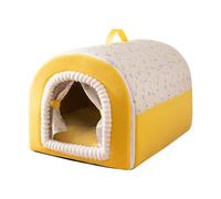 FJMQHU Dog House Pet Bed Warm Cushion Convertible Structure Non-Slip Base Velvet Suitable for Resting Dogs Cats Indoor Space, L