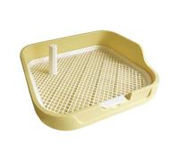 FJMQHU Dog Toilet, Cat Toilet, Puppy Training Mat, Grid, Guard, Non-slip Feet, PP Material for, Dog Playground, Apartment, Yellow