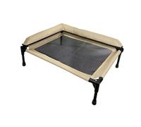 FJMQHU Elevated Dog Bed with Comfortable Lying Surface, Stable Construction Made of Oxford, Breathable Mesh, Non-slip Base for Everyday Use, S