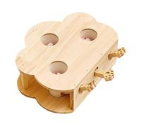 FJMQHU Interactive, Wooden Puzzle Toy: Hit The Cat!, 3 Holes