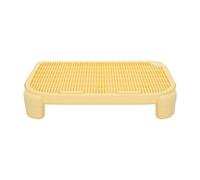 FJMQHU Litter Tray Ramp Exit Mat Pellet Easy Access Ramp with Non-Slip Base Suitable for Keeping Litter Out, Yellow