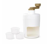 FJMQHU Manual Hand Cranked Shaved Ice Maker, Manual Household - Stainless Steel Components, Includes Ice Container, For Desserts - For Snow Cones