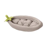 FJMQHU Pet Bed Round Basket Cat Dog Sleeping Soft Flannel Padded Washable Non-Slip Bottom Neck Support Suitable for Indoor Rest Pets Comp, S