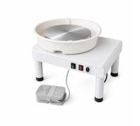 FJMQHU Pottery Making Wheel with Foot Pedal, Metal Ceramic Clay Wheel for Adults, for Art Students, Triangle Model 350W High-End Dial Foot Pedal Speed Control