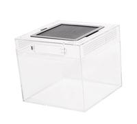 FJMQHU Reptile Terrarium, Breeding Box, Transparent Container, Reptile Tank for Scorpions, Horned Frogs, Turtles, Lizards, Millipedes, 20cmx20cmx18cm