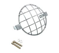FJMQHU Retro Metal Headlight Grille Protector Round Lens Cover Direct Motorcycle Customization, silvery