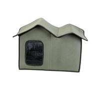 FJMQHU Small House for Stray Cats, Shelter for Stray Cats, Removable And Washable, Ideal for All Seasons, Foldable, Made of Waterproof Oxford, Green