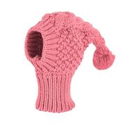 FJMQHU Winter Dog Hat with Hand-Knitted Pet Hat Polyester Band Suitable for Photos Walking Clothing, M