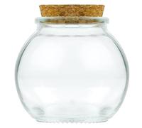 FJNATINH Small Jars Round Glass Bottle with Cork Lid, 100ml Wedding Candy Sand Keepsake Jar, for Home DIY Art Crafts Wedding Party Supplies Festive Decorations(Round)