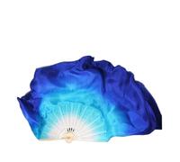 FJOADNVM Belly Dance Fans Real Silk Fan Veil Pair Belly Dancing Props White Gradient Sequin Folding(31cm 25cm)