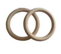 FJOADNVM Gymnastic Ring Wooden Gymnastics Rings Gym Shoulder Strength Home Fitness Training Equipment Portable