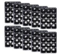 FJOADNVM Seed Trays 12 Holes Vegetable Seedling Pots Black Seedling Tray Garden Pots Seed Germination Plant Flower Pots Grow Box For Planting 10Pcs