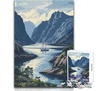 Fjord Landscape Puzzle for Teenagers 1000 Pieces Learning through Play Experience Heartfelt Special Occasion Gift Size 38x26cm