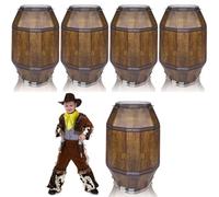 Fjoron 4 PCS Western Cowboy Party Decoration 25.1Inch Pirate Barrel Party Decorations Large Cardboard Wine Barrel Whiskey Party Supplies Western Photo Booth Props Decoration