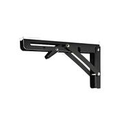 FJQFHH Wall Mounted Triangle Shelving Brackets Collapsibl Triangle Folding Angle Bracket Black 4/8/10/12 Inches Pack Of 4(14inch)