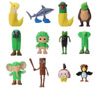 Fjquamitix 12 PCS Italian Brainrot Action Figures Set Tung Tung Tung Sahur Meme Toys Tralalero Tralala Set Desk Decorations Creative Shark Monkey Gifts For Kids Adults Friends (Action Figures Set A)