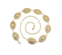 Fjquamitix 2 Pcs Chain Belt for Women Vintage Western Adjustable Boho Cowgirl Waist Belt Metal Decorative for Dresses Skirts (2 Gold)