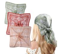 Fjquamitix 3 Pcs Silk Head Scarf for Women UK, 70 * 70 cm Soft Satin Bandana, Elegant Hair Wrap & Neck Scarf, Thoughtful Gift for Her