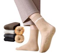 Fjquamitix 5 Pairs Thermal Socks for Women & Men, Ultra Warm Fluffy Socks for Extreme Cold & Snow Boots, Thick Fleece Lined for Hiking, Skiing, Home Comfort (5 Mix Colours, UK 5-11)
