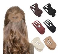 Fjquamitix 6Pcs Hair Clips Strong Hold French Hair Clamps for Women Girls Acrylic Nonslip Jaw Clips for Thick/Thin Hair, FashionAccessories Decoration