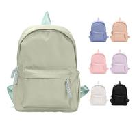 Fjquamitix Backpack for Girls Women High School Book Bag Cute Backpack for Men Teens, Lightweight Simple Middle School Back Pack Daypack (Green)