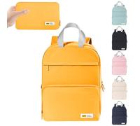 Fjquamitix Foldable School Backpack Lightweight Rucksack Packable Bookbag Travel Backpack Water Resistant Durable Daypack for Girls Women Outdoor Travelling Walking Shopping (Yellow)