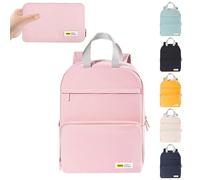 Fjquamitix Foldable School Backpack Lightweight Rucksack Packable Bookbag Travel Backpack Water Resistant Durable Daypack for Girls Women Outdoor Travelling Walking Shopping (Pink)