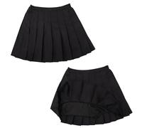 Fjquamitix Girls Black School Skirt,2-in-1 Anti-Slip Girls' Skirts & Skorts,Breathable High-Waisted Pleated Skirt Shorts for School & Sports (UK, Age, One Size, Regular, Black 6-7 Years)