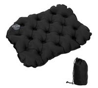 Fjquamitix Inflatable Seat Cushion, Lightweight Camping Air Sitting Pad, Waterproof Portable Air Cushion for Climbing Hiking Office Airplane Car Stadium Seat (Black)