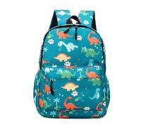 Fjquamitix Kids Backpack, School Backpack, Waterproof Nylon Rucksac Dinosaur Boys Girls Primary School Bag for Campus Outdoor Travel Sports (Green)
