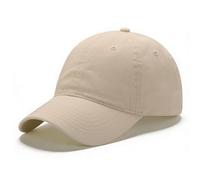 Fjquamitix Mens Womens Baseball Cap 100% Cotton Soft Classic Solid Plain Baseball Hat with Adjustable Strap Breathable Structured Sun Hat for Daily Use Outdoor Sports (UK, Alpha, L, Khaki)