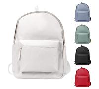 Fjquamitix School Backpack for Women Causal School Bags Men Lightweight Travel Backpack Men Rucksack Water Resistant Bookbag for College Teenage Boys Girls (White)