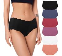 Fjquamitix Seamless Knickers For Women, Breathable Mid Rise Tummy Control Knickers, Full Coverage, Women's Sloggi Knicker For Daily Wear(6 Pack) (UK, Alpha, M, Regular, Regular, Multicoloured)