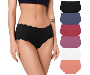 Fjquamitix Seamless Knickers For Women, Breathable Mid Rise Tummy Control Knickers, Full Coverage, Women's Sloggi Knicker For Daily Wear(6 Pack) (UK, Alpha, XXL, Regular, Regular, Multicoloured)