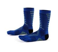 Fjquamitix Toe Socks for Men and Women High Performance CooLmax Running Athletic Five Finger Crew Socks for Outdoor Sports (UK, Alpha, L, Regular, Regular, Blue)