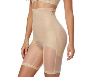 Fjquamitix Tummy Control Knickers, High Waisted Shapewear Tummy Control Shorts, Tummy Control Body Shaper, Postpartum Bum Lift Shapewear for Women (UK, Alpha, M, Regular, Regular, Apricot)